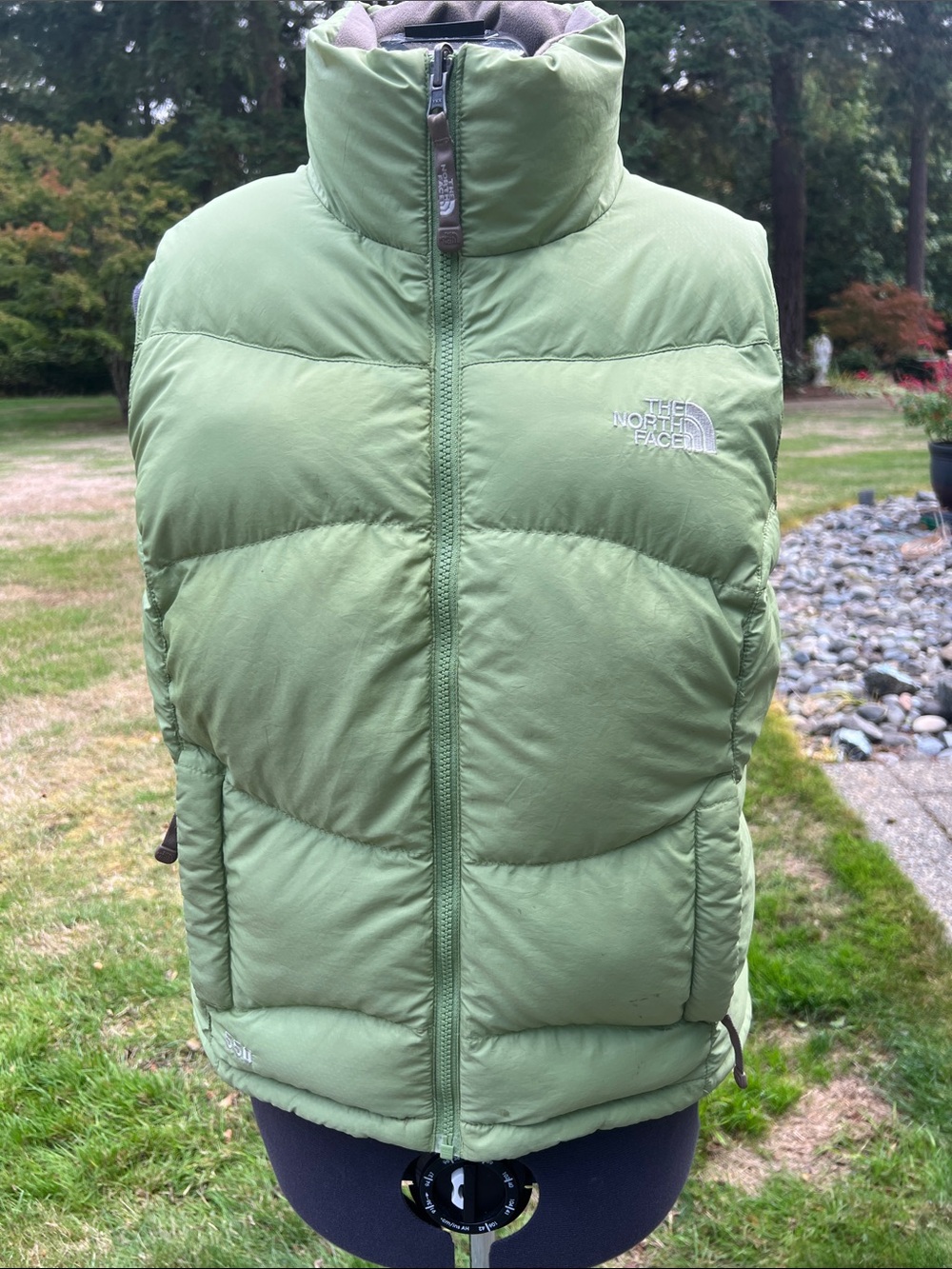 The North Face Light Green Insulated Puffer Vest